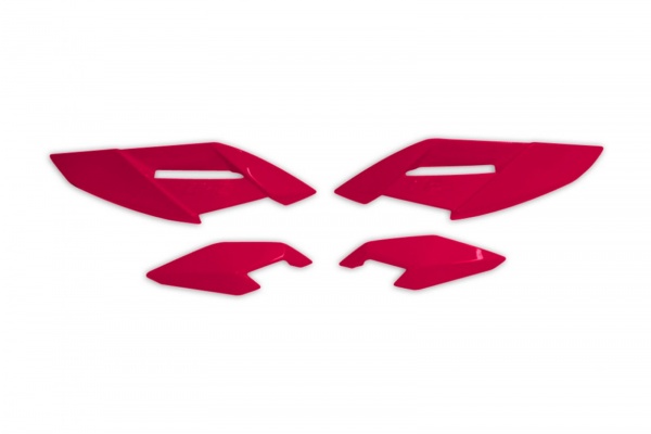 Kit prese aria laterale casco motocross Interceptor rosso fluo - Ricambi caschi - HR037-BFLU - Ufo Plast