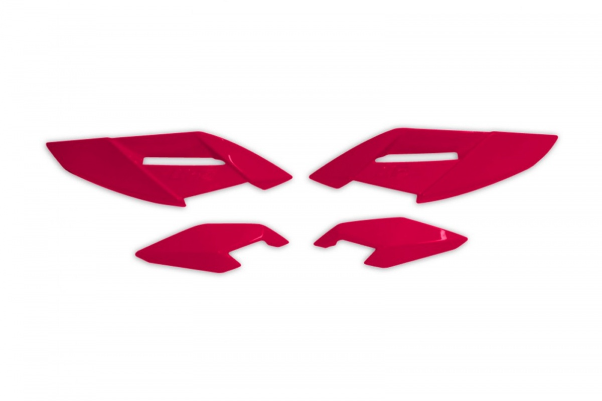 Side extractors for motocross Interceptors helmet neon red - Helmet spare parts - HR037-BFLU - Ufo Plast
