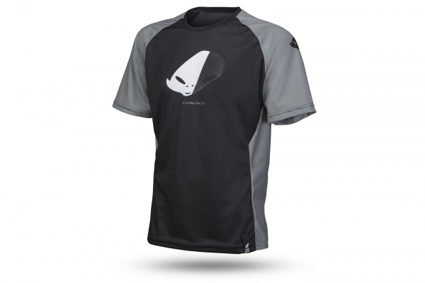 Maglia e-bike Contact maniche corte nera e grigia - Maglie - MG04509-K - Ufo Plast