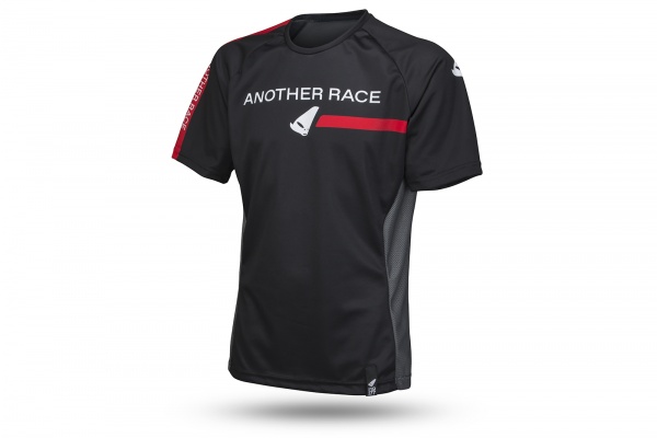 Maglia e-bike Red Line maniche corte nera e rossa/red - Maglie - MG04511-K - Ufo Plast