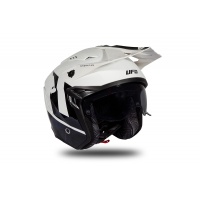 Casco Jet Sheratan bianco e nero lucido - Caschi - HE185 - Ufo Plast