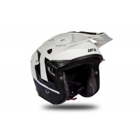 Casco Jet Sheratan bianco e nero lucido - Caschi - HE185 - Ufo Plast