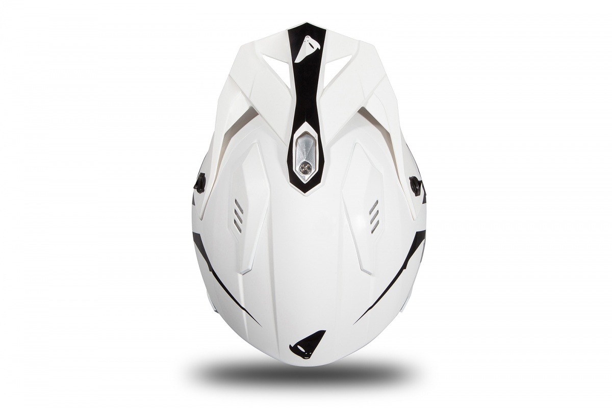 Casco Jet Sheratan bianco e nero lucido - Caschi - HE185 - Ufo Plast
