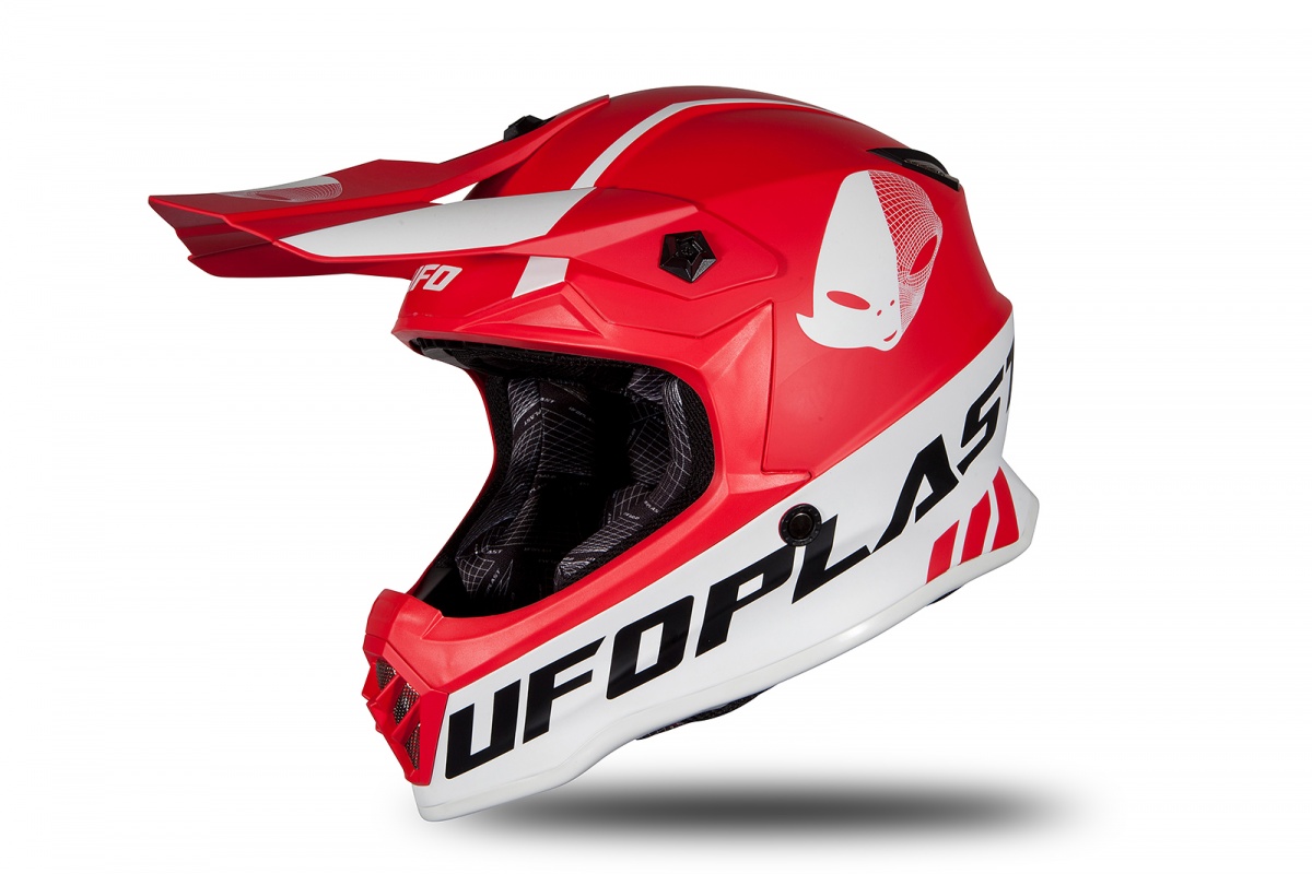 Casco motocross da bambino rosso opaco - Caschi - HE191 - Ufo Plast