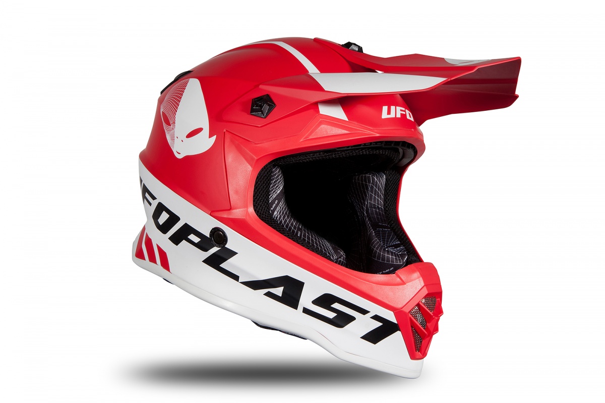Casco motocross da bambino rosso opaco - Caschi - HE191 - Ufo Plast