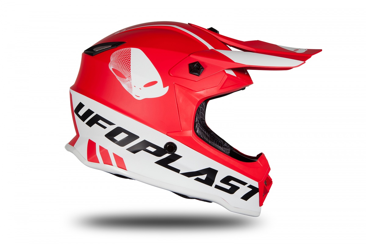 Casco motocross da bambino rosso opaco - Caschi - HE191 - Ufo Plast