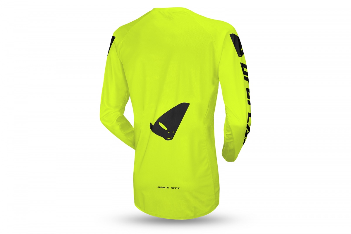 Maglia motocross Radial giallo fluo - 2023 COLLECTION - MG04527-DFLU - Ufo Plast