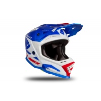 Casco motocross Echus blu, bianco e rosso lucido - Home - HE168 - Ufo Plast