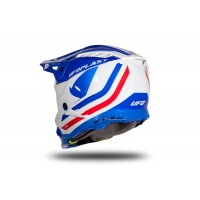 Casco motocross Echus blu, bianco e rosso lucido - Home - HE168 - Ufo Plast