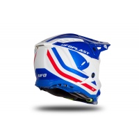 Casco motocross Echus blu, bianco e rosso lucido - Home - HE168 - Ufo Plast