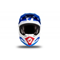 Casco motocross Echus blu, bianco e rosso lucido - Home - HE168 - Ufo Plast