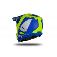 Casco motocross Echus blu e giallo fluo opaco - Home - HE169 - Ufo Plast