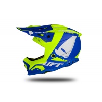 Casco motocross Echus blu e giallo fluo opaco - Home - HE169 - Ufo Plast
