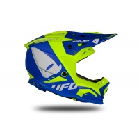 Casco motocross Echus blu e giallo fluo opaco - Home - HE169 - Ufo Plast