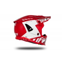 Casco motocross Echus rosso e bianco lucido - NOVITA' - HE170 - Ufo Plast