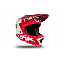 Casco motocross Echus rosso e bianco lucido - NOVITA' - HE170 - Ufo Plast