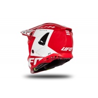Casco motocross Echus rosso e bianco lucido - NOVITA' - HE170 - Ufo Plast