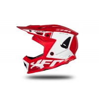 Casco motocross Echus rosso e bianco lucido - NOVITA' - HE170 - Ufo Plast