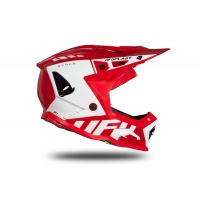 Casco motocross Echus rosso e bianco lucido - NOVITA' - HE170 - Ufo Plast
