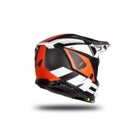 Casco motocross Echus nero, arancione e bianco opaco - NOVITA' - HE171 - Ufo Plast