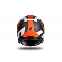Casco motocross Echus nero, arancione e bianco opaco - NOVITA' - HE171 - Ufo Plast