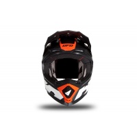 Casco motocross Echus nero, arancione e bianco opaco - NOVITA' - HE171 - Ufo Plast