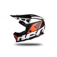 Casco motocross Echus nero, arancione e bianco opaco - NOVITA' - HE171 - Ufo Plast