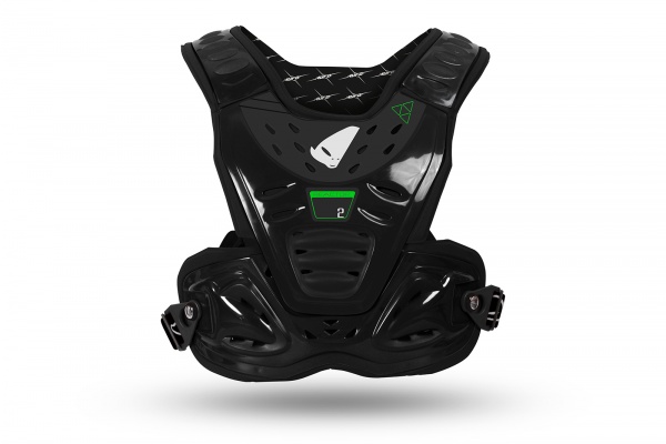 Pettorina Mtb Reactor Chest Protector nera e verde fluo - Paraschiena - BP05002-K - Ufo Plast