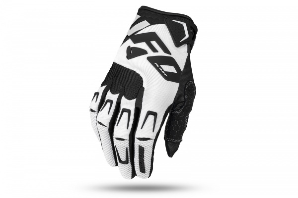 Guanti Motocross Iridium bianchi e neri - Guanti - GU04535-WK - Ufo Plast