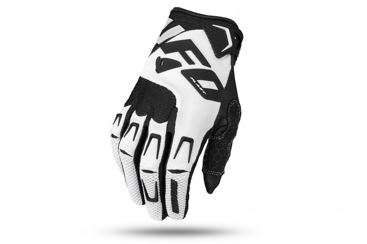 Guanti Motocross Iridium bianchi e neri - Guanti - GU04535-WK - Ufo Plast