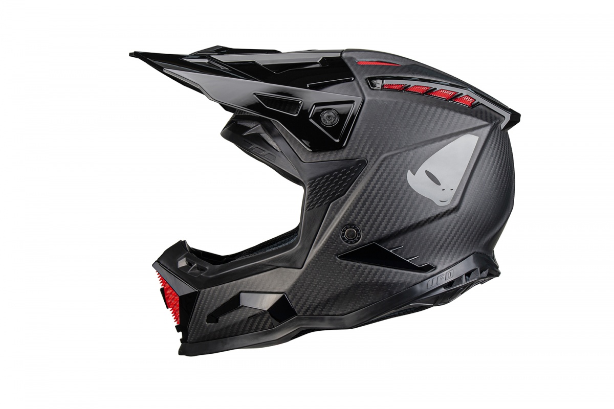 Casco motocross Echus in carbonio - PROTEZIONI - HE13001-CARB - Ufo Plast