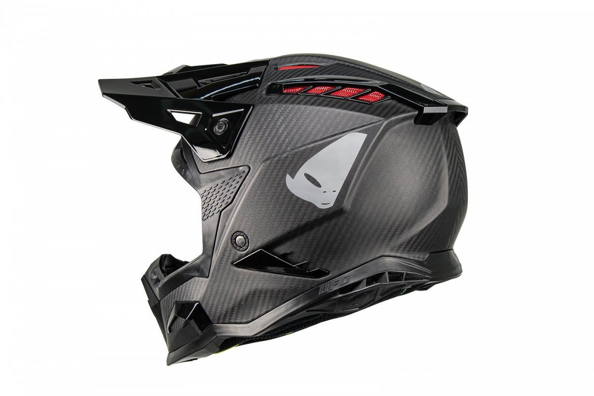 Casco motocross Echus in carbonio - PROTEZIONI - HE13001-CARB - Ufo Plast