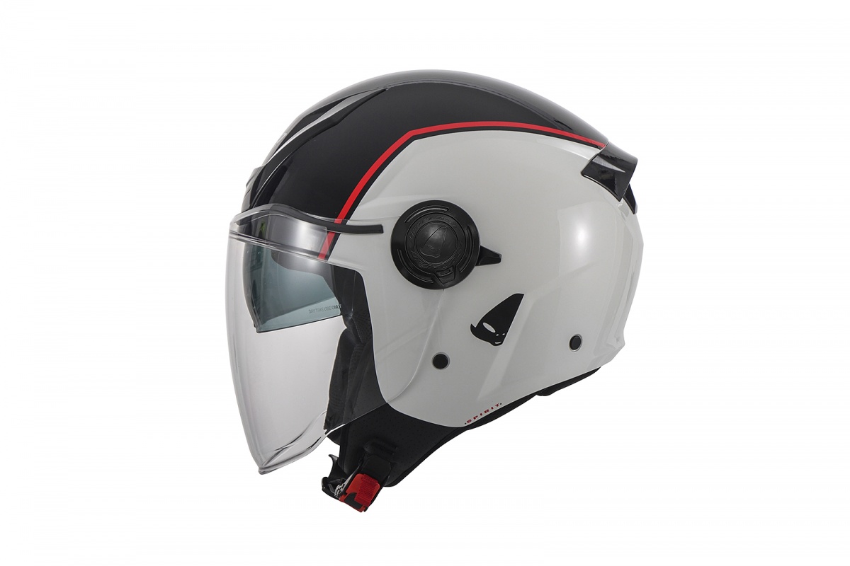 Casco urban jet Spirit bianco e nero - Caschi - HE13003-WK - Ufo Plast