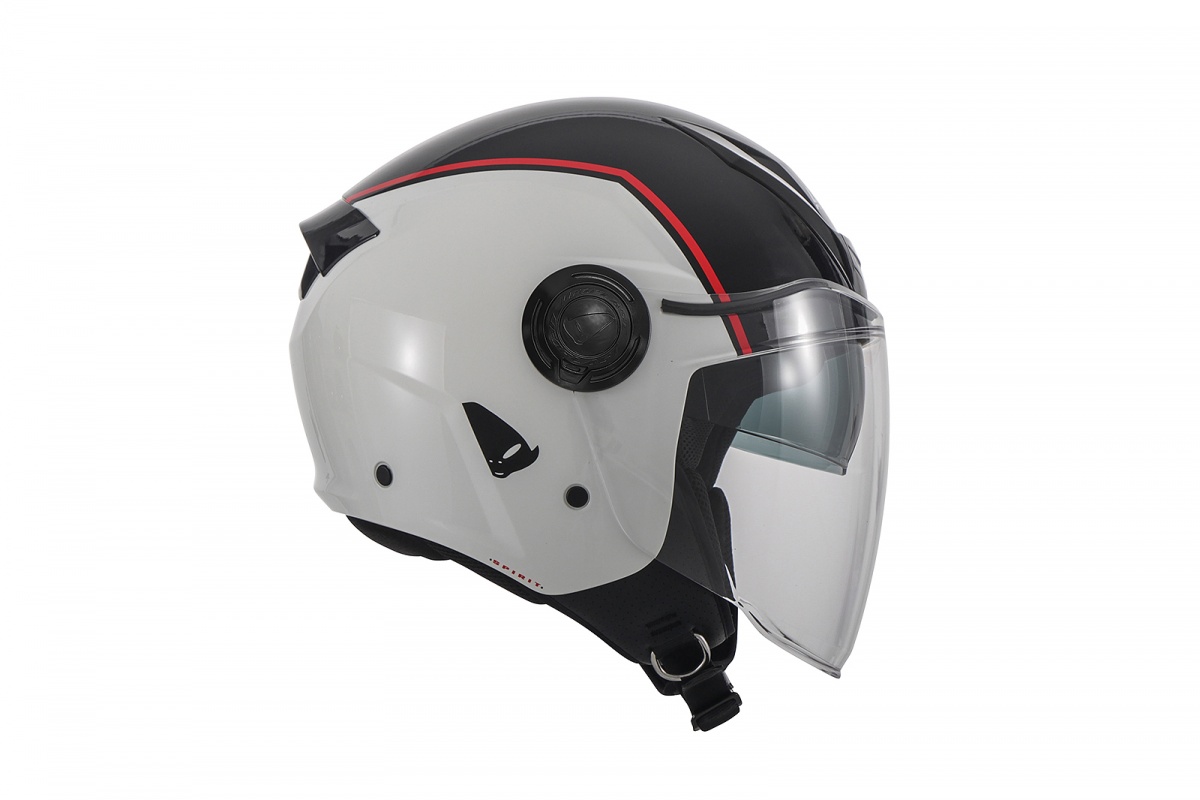 Casco urban jet Spirit bianco e nero - Caschi - HE13003-WK - Ufo Plast