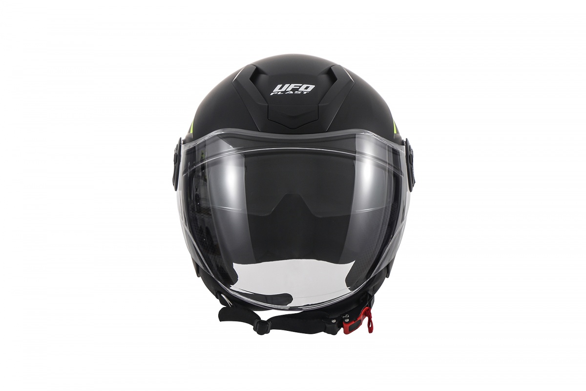 Casco urban jet Spirit nero e giallo fluo - Caschi - HE13003-KD - Ufo Plast