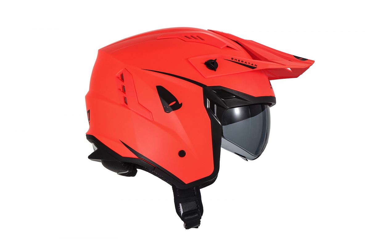 Casco cross Jet Sheratan arancio fluo - Caschi - HE13002-FFLU - Ufo Plast