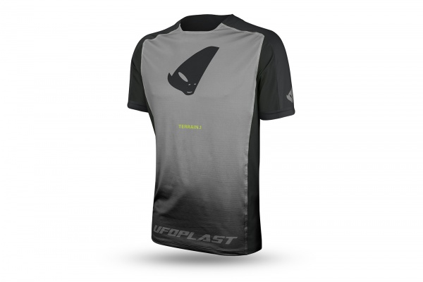 Maglia Mtb Terrain SV1 manica corta grigia e nera - Maglie - JE05002-K - Ufo Plast