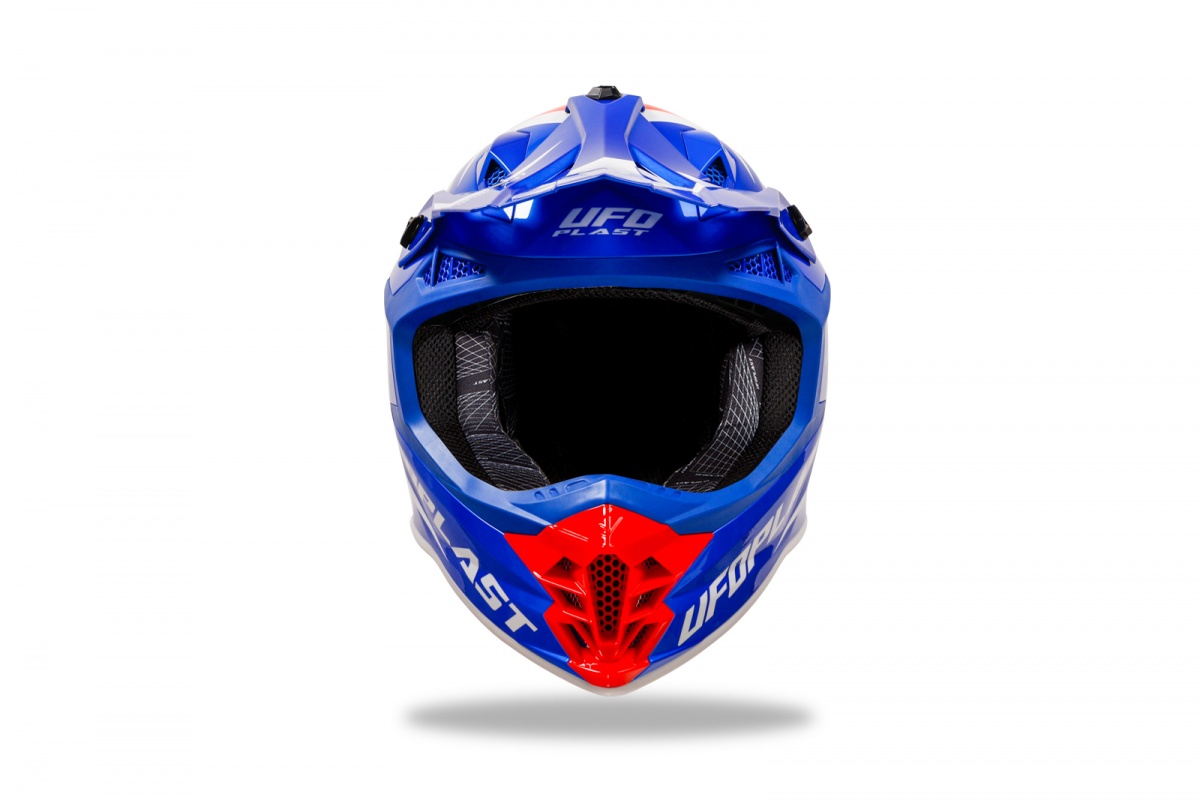 Casco motocross Intrepid blu rosso e bianco - Caschi - HE13400-CB - Ufo Plast