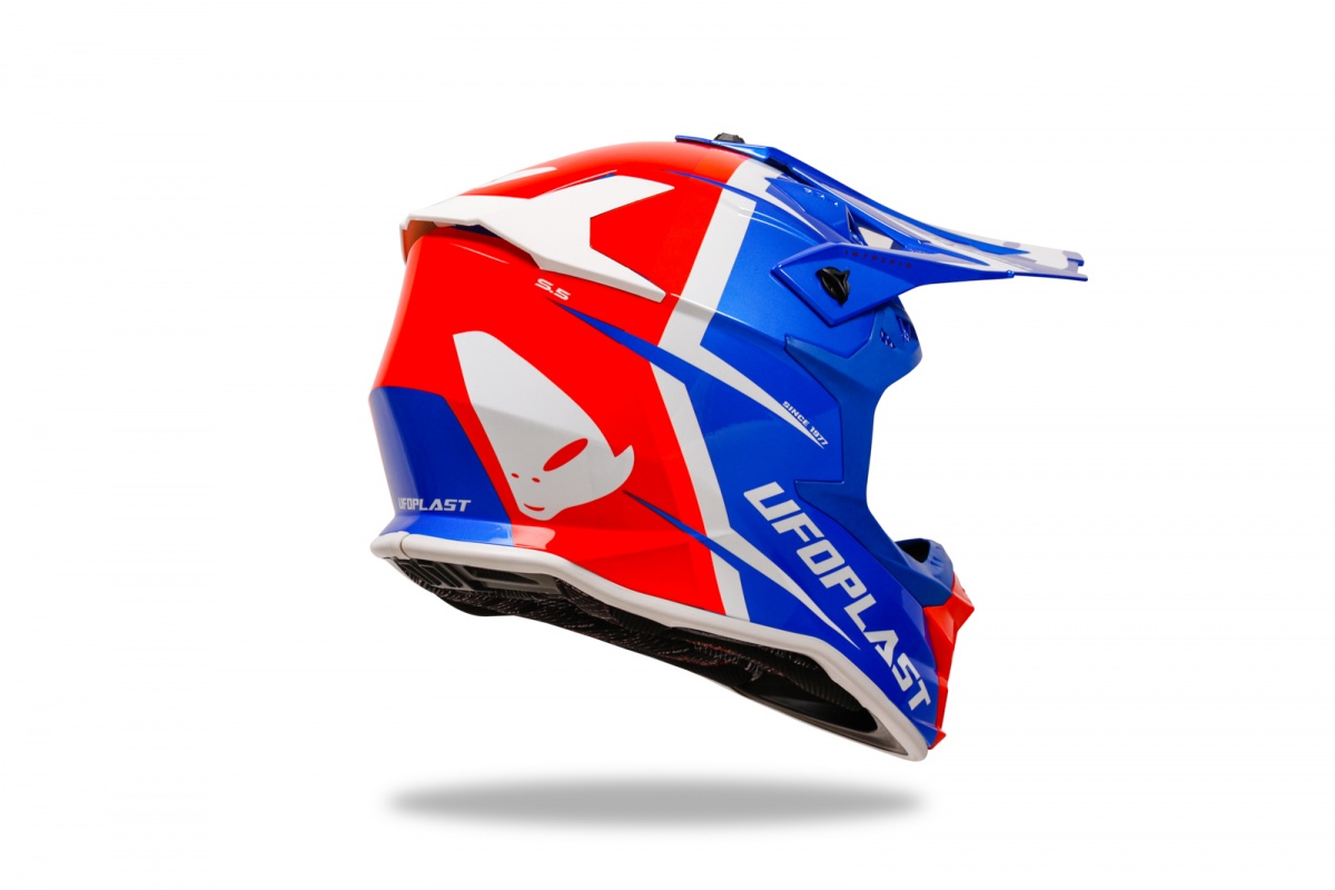 Casco motocross Intrepid blu rosso e bianco - Caschi - HE13400-CB - Ufo Plast