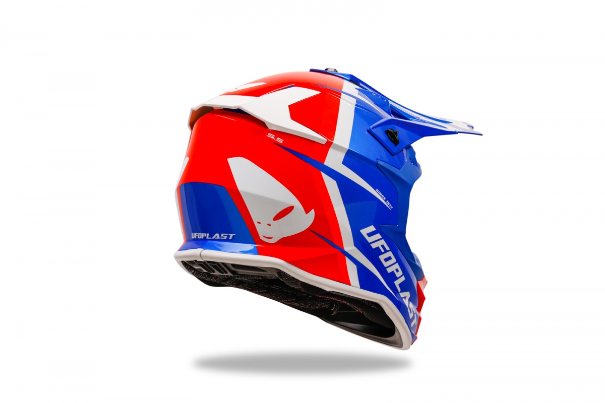 Casco motocross Intrepid blu rosso e bianco - Caschi - HE13400-CB - Ufo Plast