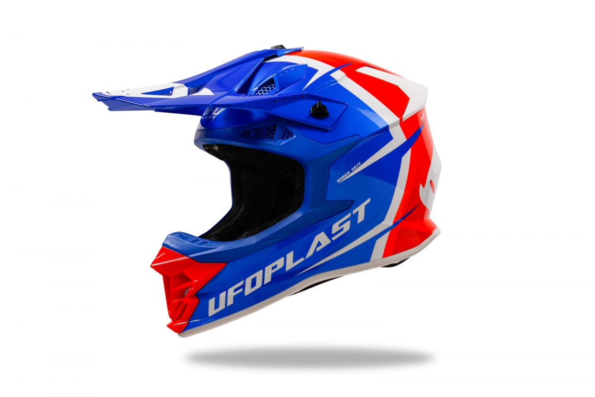 Casco motocross Intrepid blu rosso e bianco - Caschi - HE13400-CB - Ufo Plast