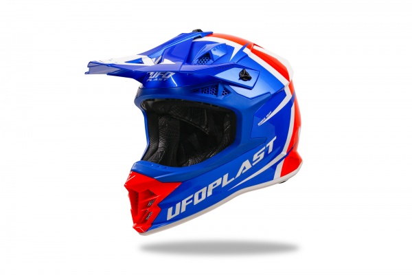 Casco motocross Intrepid blu rosso e bianco - Caschi - HE13400-CB - Ufo Plast