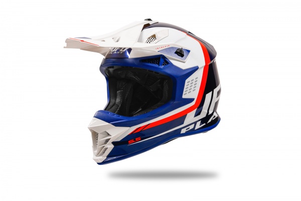 Casco motocross Intrepid blu e bianco - Caschi - HE13400-CW - Ufo Plast
