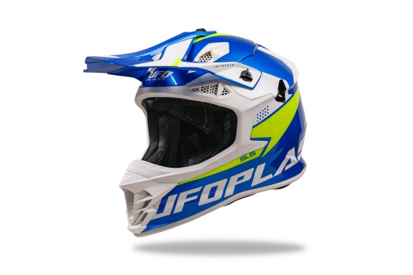 Casco motocross Intrepid blu e giallo - Caschi - HE13400-CD - Ufo Plast