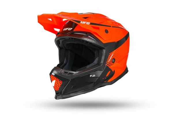 Casco motocross Echus arancione e nero - Caschi - HE13100-FK - Ufo Plast