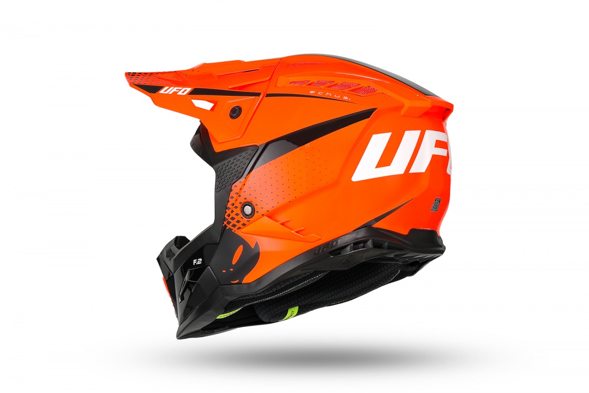 Casco motocross Echus arancione e nero - Caschi - HE13100-FK - Ufo Plast