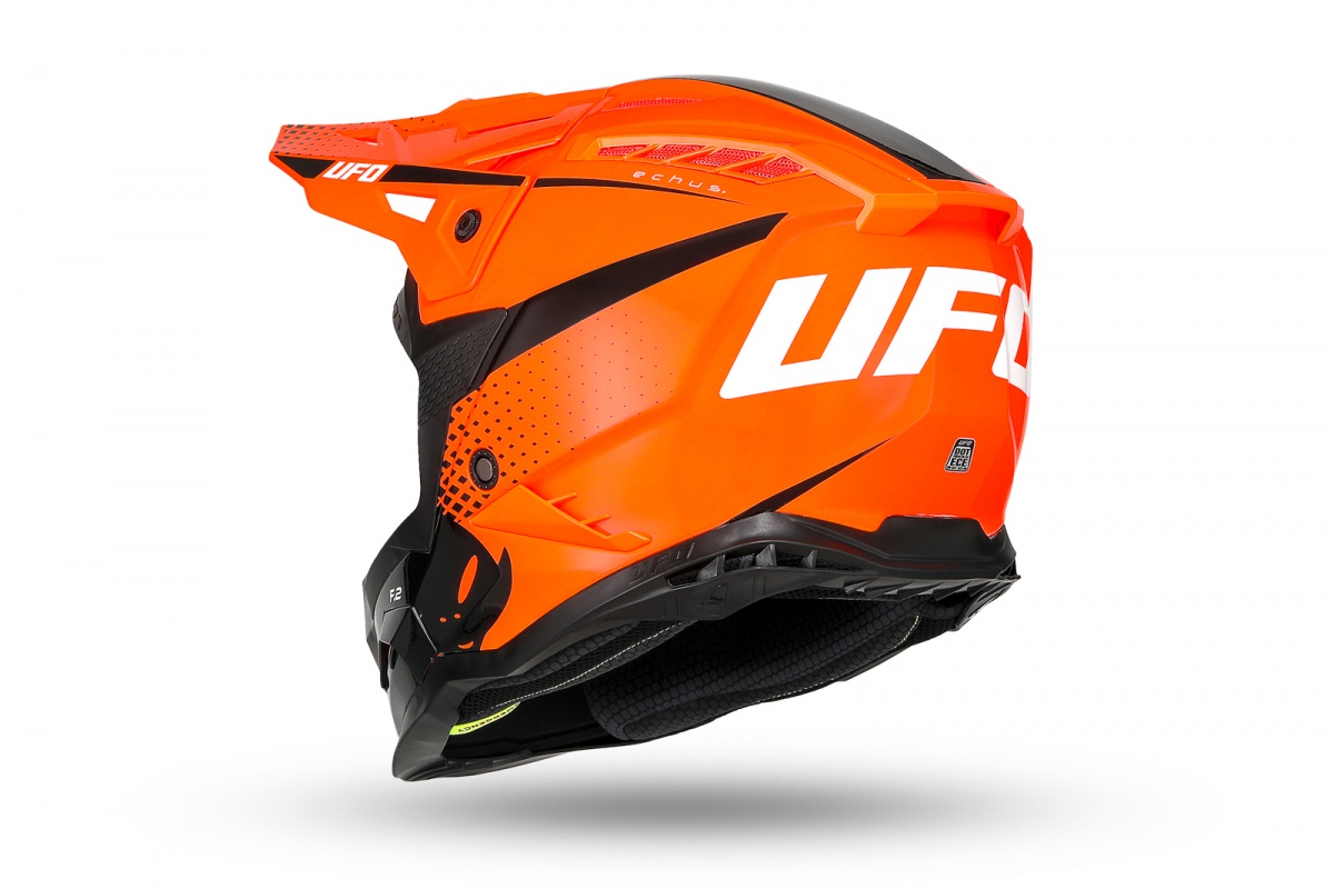 Casco motocross Echus arancione e nero - Caschi - HE13100-FK - Ufo Plast