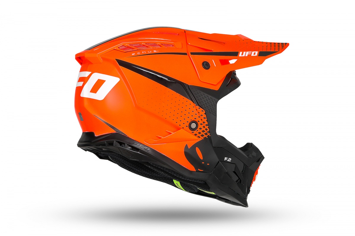 Casco motocross Echus arancione e nero - Caschi - HE13100-FK - Ufo Plast