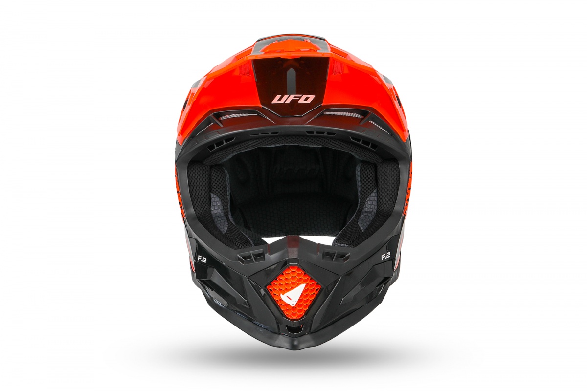 Casco motocross Echus arancione e nero - Caschi - HE13100-FK - Ufo Plast