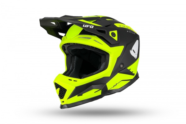 Casco motocross Echus giallo fluo e nero - Caschi - HE13100-DK - Ufo Plast